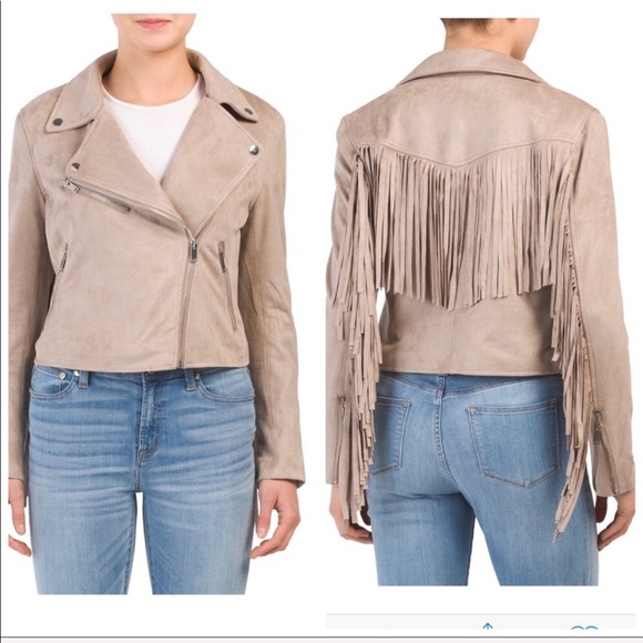 bagatelle Jackets & Blazers - || western-style Fringe Moto Jacket